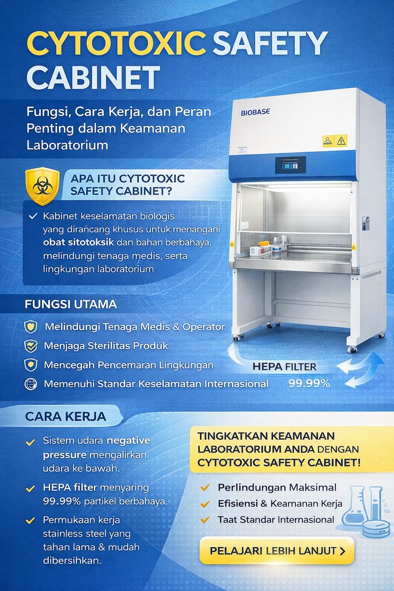 alat laboratorium cytotoxic safety cabinet